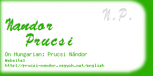 nandor prucsi business card